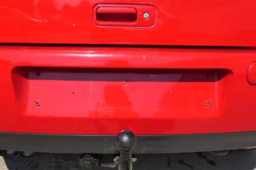 VW Golf 4 Limousine Stoßstange hinten Heckstoßstange Stoßfänger rot LP3G (171082)