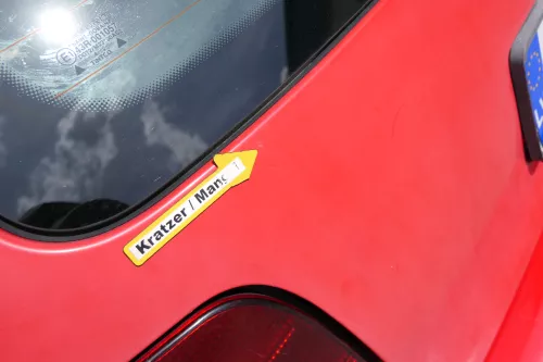 VW Polo 6N Heckklappe Klappe hinten Kofferraumklappe mit Scheibe rot LP3G (171172)