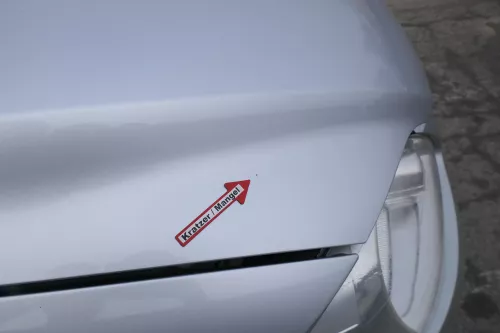 VW Fox 5Z Motorhaube Klappe vorn vorne Haube silber LA7W (171255)