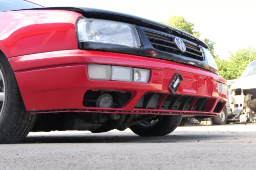 VW Golf 3 auch Cabrio Stoßstange vorne Stoßfänger vorn rot LP3G lackiert (171271)