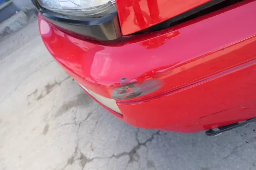 VW Golf 3 auch Cabrio Stoßstange vorne Stoßfänger vorn rot LP3G lackiert (171271)