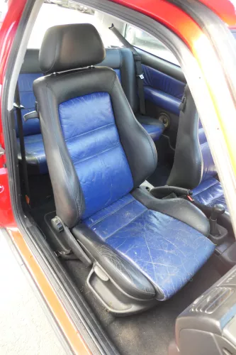 VW Golf 3 1H Limousine 2/3-Türer Sitze vorne und hinten Leder Ledersitze blau  (171290)
