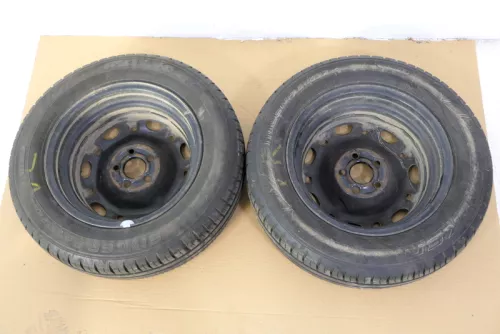 2x VW Polo 9N Felgen Reifen 165/70 R14 81T Sommerreifen 5jx14H2 ET35 ca. 6-7 mm (171433)