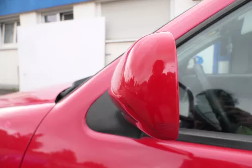 VW Polo Kombi elektrisch Spiegel vorne links Außenspiegel rot LY3D bisBj1999 (171488)