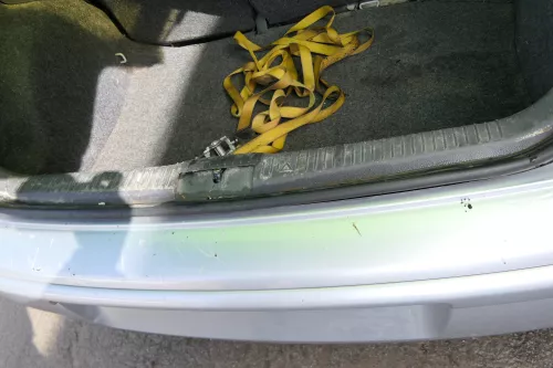 VW Polo 9N 9N3 Stoßstange Heckstoßstange hinten silber LA7W (171550)