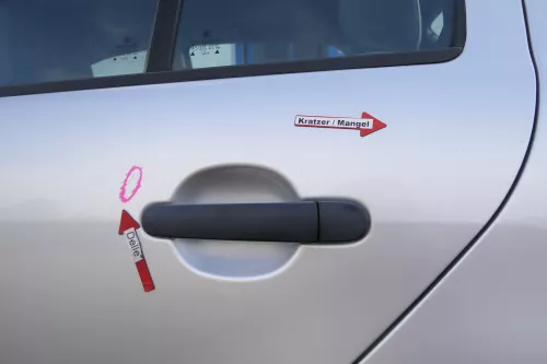 Skoda Fabia 6Y Limousine Schrägheck Tür hinten links grau silber LF7T (171566)