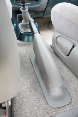 VW Sharan 7M Galaxy WGR Handbremse Feststellbremse Verkleidung Abdeckung grau (171648)