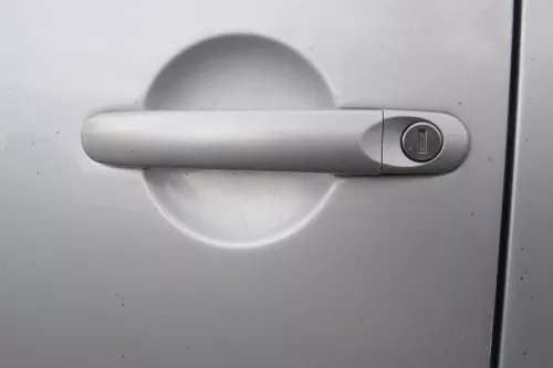 VW New Beetle 1C 9C Tür vorne links Fahrertür silber grau LG9R - OHNE Anbauteile (171726)