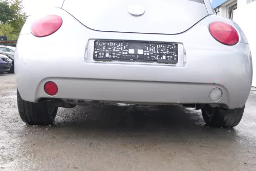 VW New Beetle 9C Stoßstange hinten Stoßfänger grau silber LG9R Heckstoßfänger