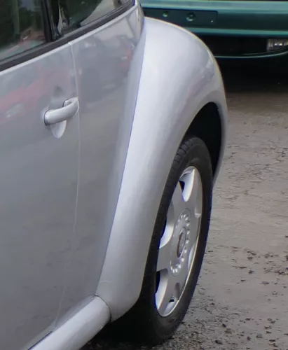 VW New Beetle 9C Kotflügel hinten links silber grau LG9R 1C0821301F (171736)