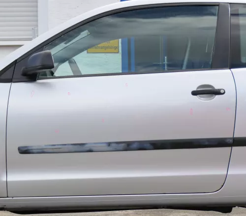 VW Polo 9N 9N3 Tür vorne links Fahrertür 2/3-Türer silber LA7W -ohne Anbauteile