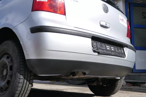 VW Polo 9N 9N3 Stoßstange Heckstoßstange hinten silber LA7W (171772)