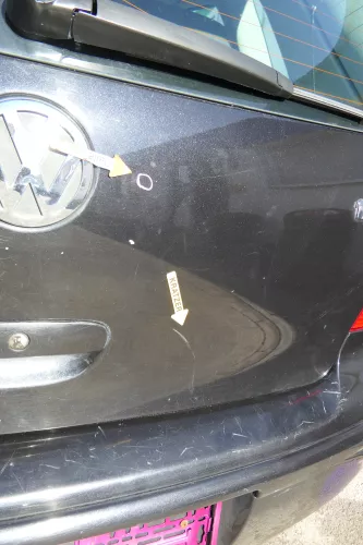 VW Polo 9N3 9N Heckklappe Kofferraumklappe Klappe schwarz LC9Z - Scheibe (171826)