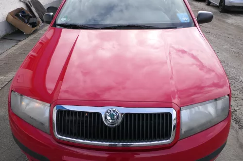 Skoda Fabia 6Y Motorhaube Klappe vorne rot LF3K vorn     (OHNEgrill!)