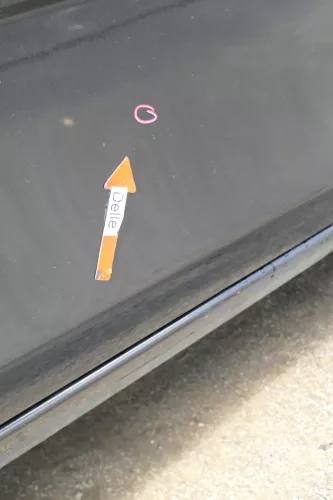 Skoda Fabia 5J Limousine Tür hinten rechts schwarz LF9R (172017)