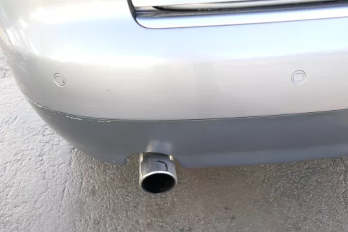 Audi A4 8E B6 Limousine Stoßstange hinten mit Spoiler grau LY7Q atlasgrau PDC (172050)