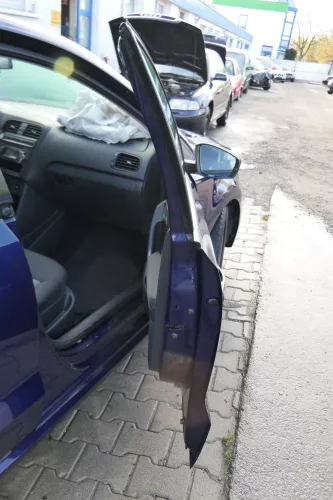 VW Polo 6R 6C Tür vorne rechts Beifahrertür 4/5-Türer blau LD5Q -ohne Anbauteile (172358)