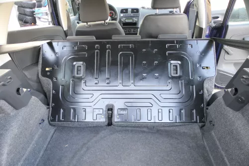 VW Polo 6R 6C Sitz Rückbank Sitzfläche Sitze 3 Punkt Gurt schwarz / titanschwarz (172382)