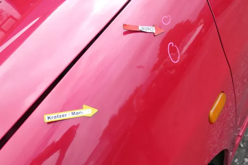 VW Caddy 9K Polo Variant 6Kv Kombi Kotflügel vorne links rot LY3D (172396)