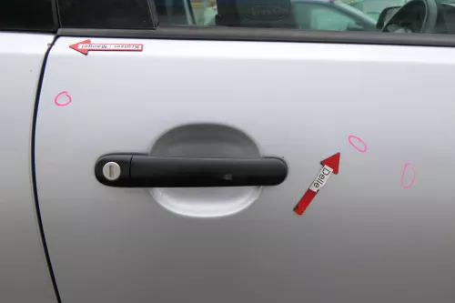 VW Polo 9N 9N3 Tür vorne rechts Beifahrertür 2/3-Türer silber LA7W ohneAnbauteil (172671)