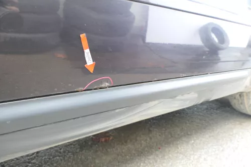 Audi A6 4B C5 Tür nur Türblatt vorne rechts Beifahrertür lila blau LZ4V (172693)