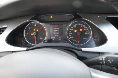 A4 8K B8 Verkleidung um Tacho Klappe Abdeckung Dekor flex-metallic silber alu (172819)