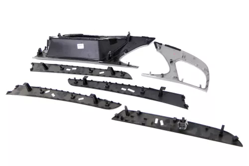 A4 8K B8 Verkleidung um Tacho Klappe Abdeckung Dekor flex-metallic silber alu (172819)