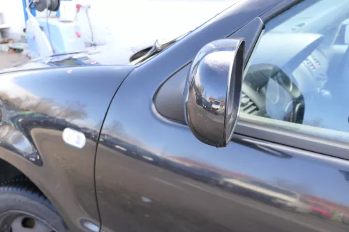 VW Polo 6N2 manueller Spiegel Außenspiegel links außen schwarz LC9Z + Glas (173156)