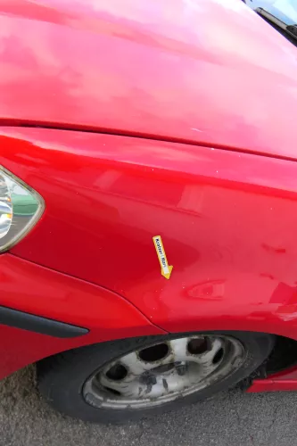 VW Polo 6N2 Kotflügel vorne links rot LP3G (bis unterm Schweller) (173363)