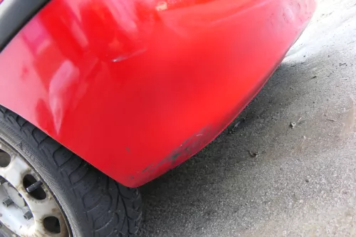 VW Polo 6N2 Stoßstange hinten Heckstoßstange Stoßfänger rot LP3G (173370)