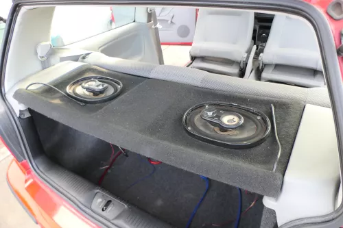 VW Polo 6N2 6N Hutablage Abdeckung Kofferraum off-black Boxen Lautsprecher (173383)