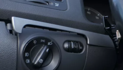 VW Golf 5 1K Verkleidung Abdeckung Dekor silber links + rechts netzoptik silber (173865)