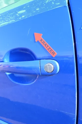 VW Lupo Seat Arosa Tür vorne links Fahrertür blau LW5Z (mechanischer FH) (173907)