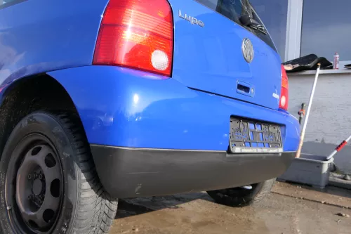 VW Lupo Stoßstange hinten Heckstoßstange Stoßfänger blau LW5Z (173908)