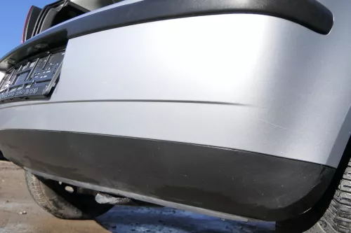 VW Polo 9N 9N3 Stoßstange Heckstoßstange hinten silber LA7W (173984)