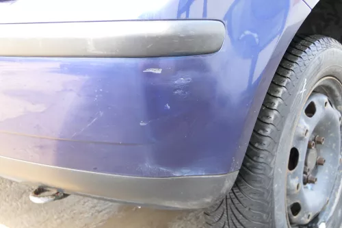 VW Polo 9N 9N3 Stoßstange Heckstoßstange hinten blau LB5N (174951)