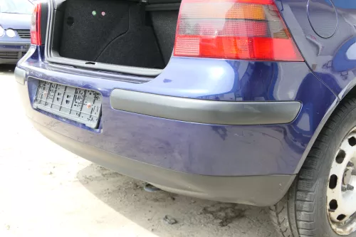 VW Golf 4 Limousine Stoßstange hinten Heckstoßstange Stoßfänger blau LB5N (175011)