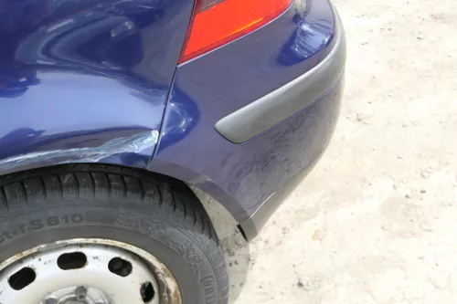 VW Golf 4 Limousine Stoßstange hinten Heckstoßstange Stoßfänger blau LB5N (175011)