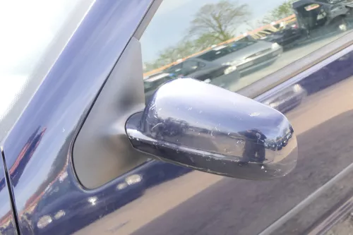 VW Golf 4 Bora elektrischer Spiegel vorne links Außenspiegel blau LC5H Glas