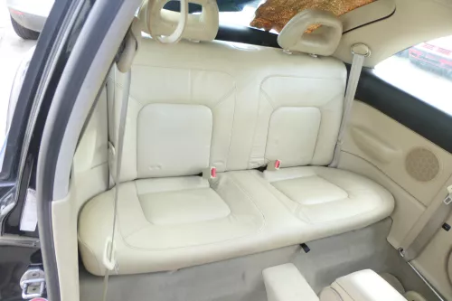 New Beetle 9C Sitz Sitze Rückbank Rücksitzbank Lehne Leder beige besch creme (175380)