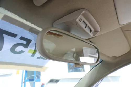 VW New Beetle innen Innenspiegel Spiegel mit Uhr creme beige besch