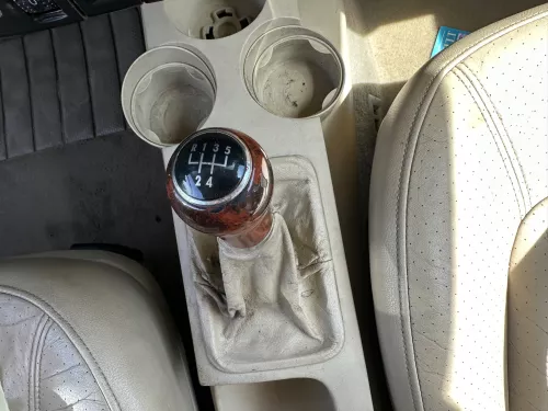 Golf 4 Bora Schaltknauf Schaltsack schwarz TDI Holz Dekor klein hellbeige besch (175394)