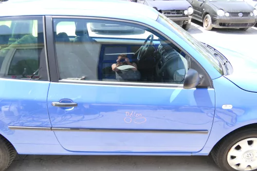 VW Lupo Seat Arosa Tür vorne rechts Beifahrertür blau LR5A (mechanischerFenst