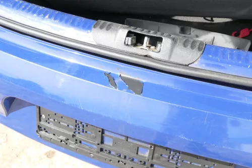 VW Fox 5Z Stoßstange hinten Stoßfänger blau LL5M Heckstoßstange (175504)