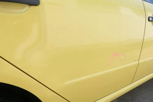 Skoda Fabia 6Y Limousine Schrägheck Tür hinten rechts gelb LF1R (175772)