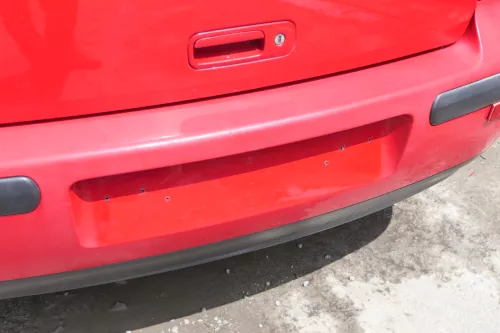 VW Golf 4 Limousine Stoßstange hinten Heckstoßstange Stoßfänger rot LY3D (175797)