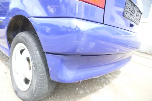 VW Polo 6N Stoßstange hinten 2-geteilte Heckstoßstange LD5D blau Stoßfänger (175891)