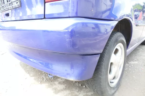 VW Polo 6N Stoßstange hinten 2-geteilte Heckstoßstange LD5D blau Stoßfänger (175891)