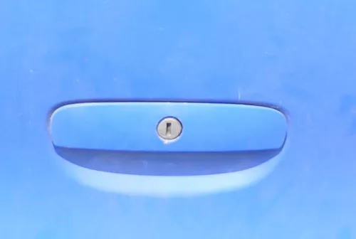 VW Polo 9N 9N3 Griff Heckkklappe Heckklappengriff blau LA5F