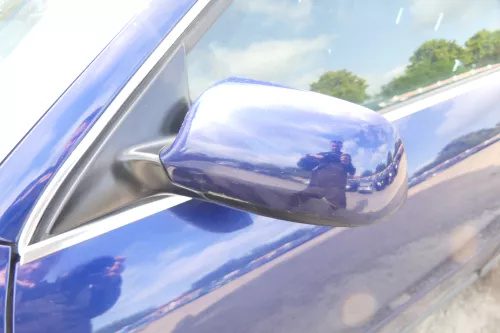 Audi A6 4B Spiegel Außenspiegel links elektrisch blau LZ5K + GLAS